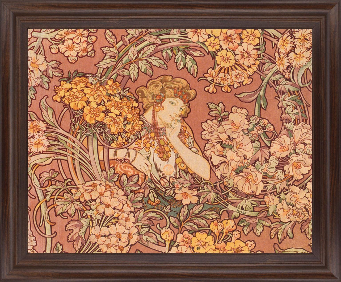 Whimsical Blossom Muse - 28" x 34" Framed Wall Art Classy Living