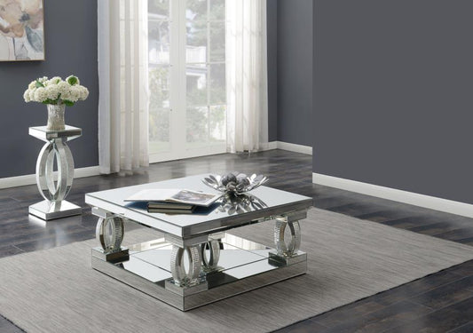 Amalia - Mirrored Coffee Table Set Coaster Fine Furniture