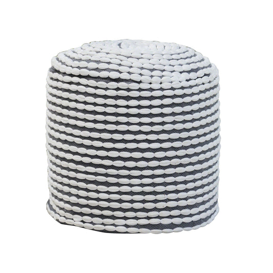 River - Handcrafted Cylindrical Pouf Water Resistant Fabric Home Essentials