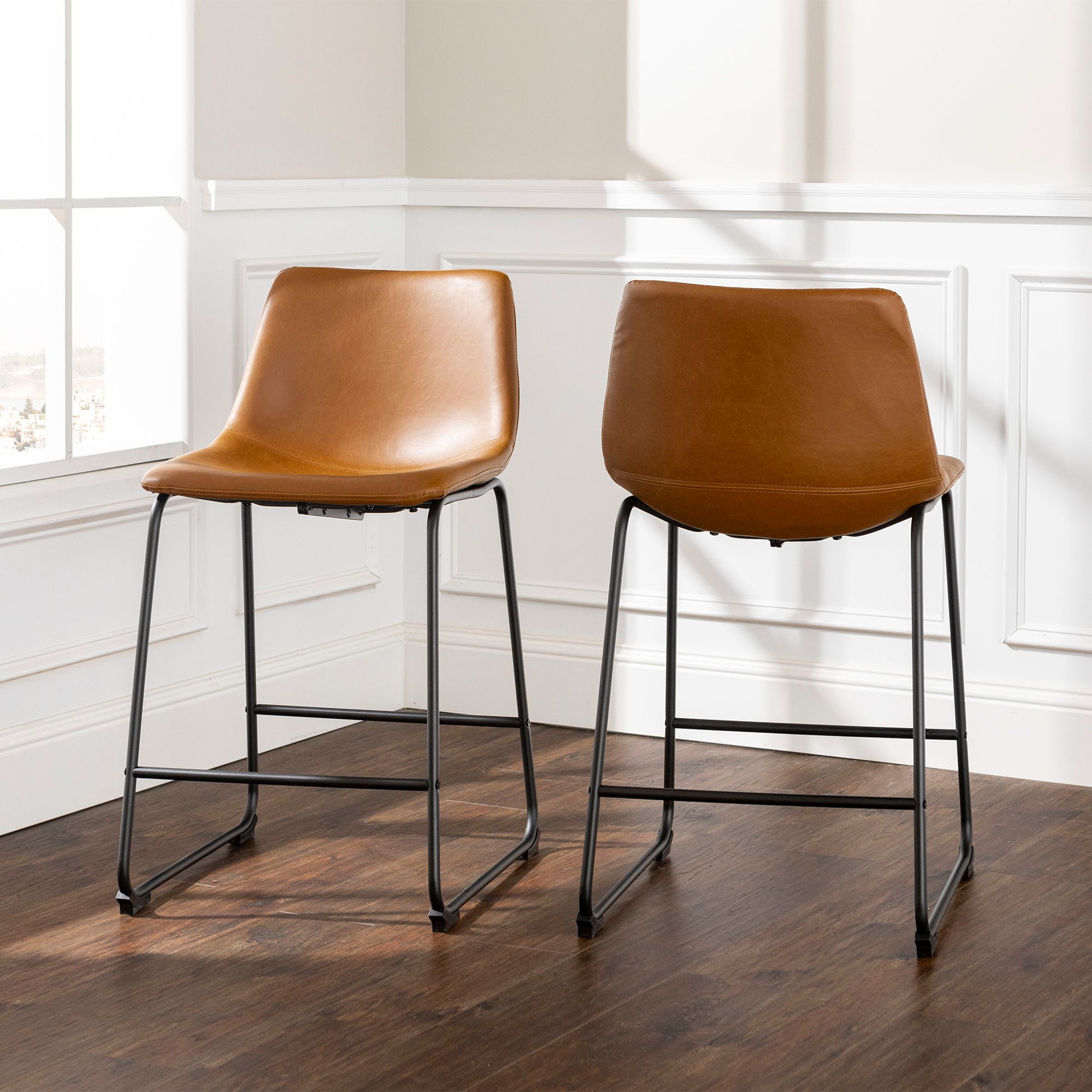 Industrial Counter Stools (Set of 2) Walker Edison