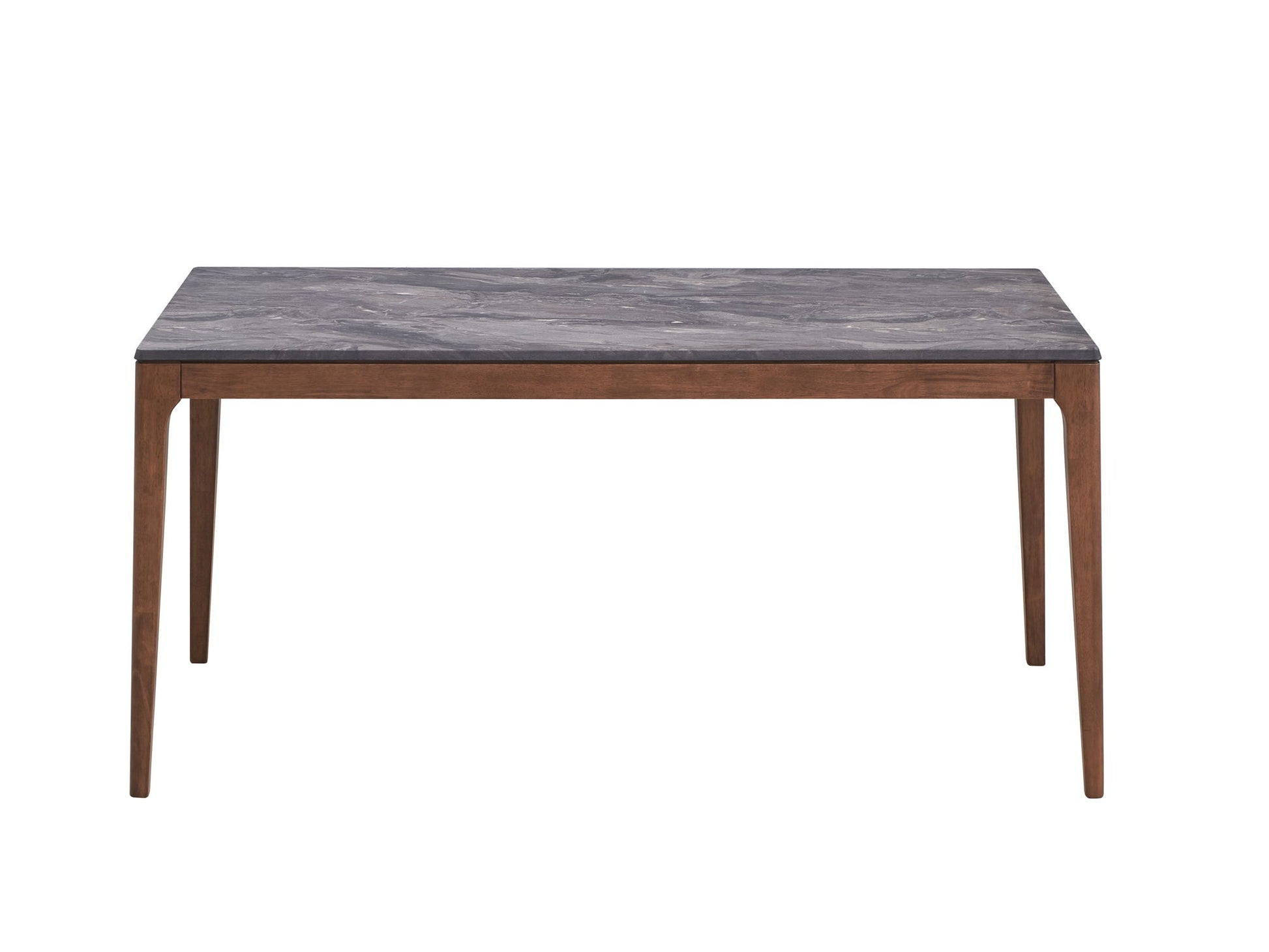 Bevis - Engineered Stone Top Dining Table - Walnut Acme