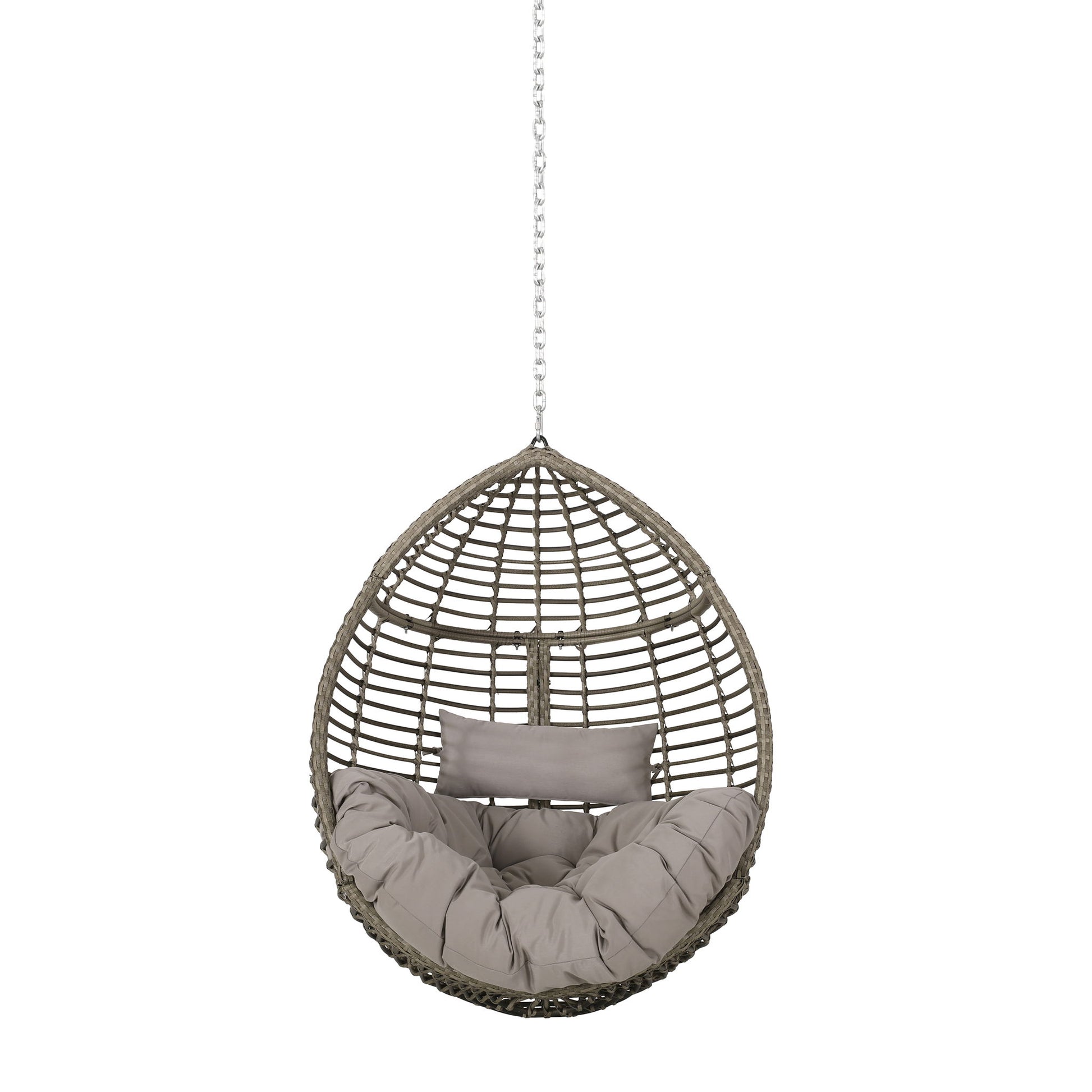 Morris Teardrop - Hanging Chair With Chain And Water Resistant Cushions Noble House