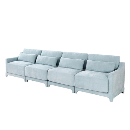 Elegant Sofa With Ergonomic Design And Lumbar Pillows Home Essentials