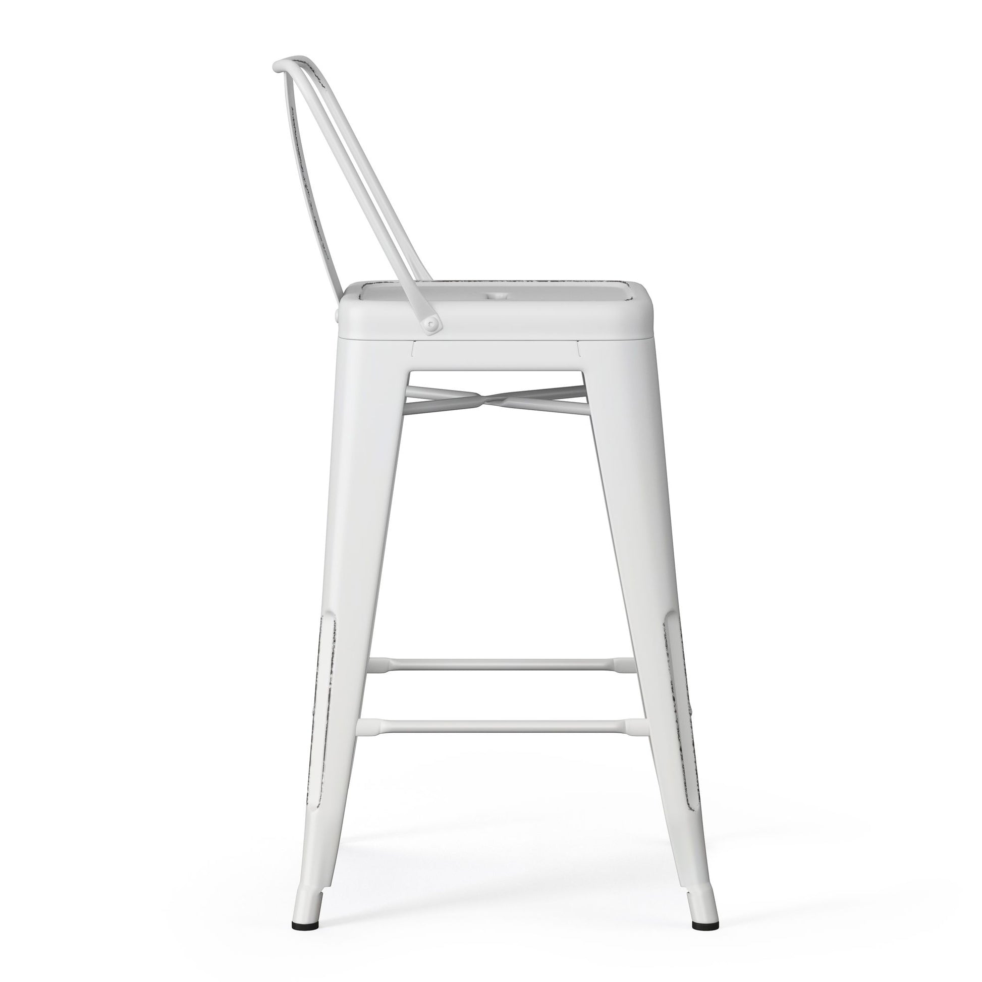 Rayne - Curved Back Metal Stool (Set of 2) Simpli-Home