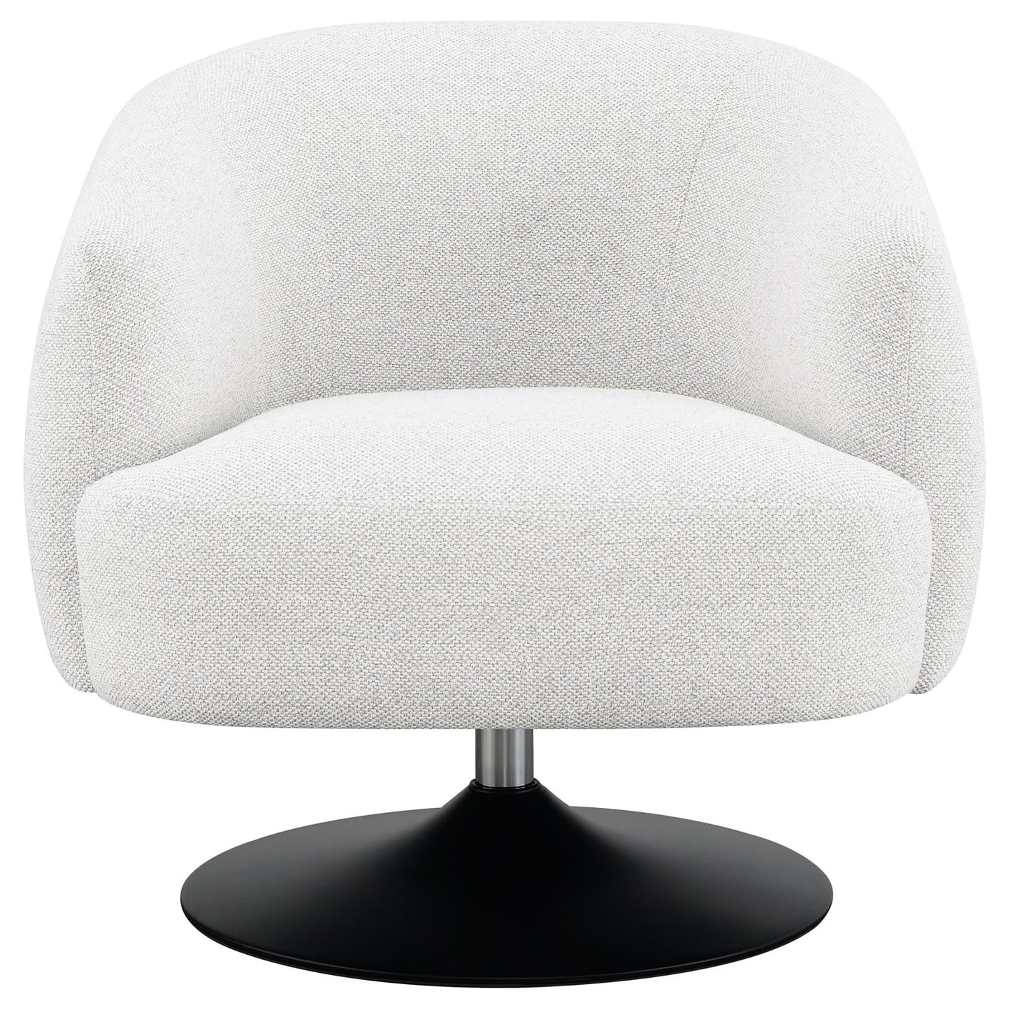Upholstered Swivel Accent Chair, 360 Degree Rotation - Beige Furniture Max
