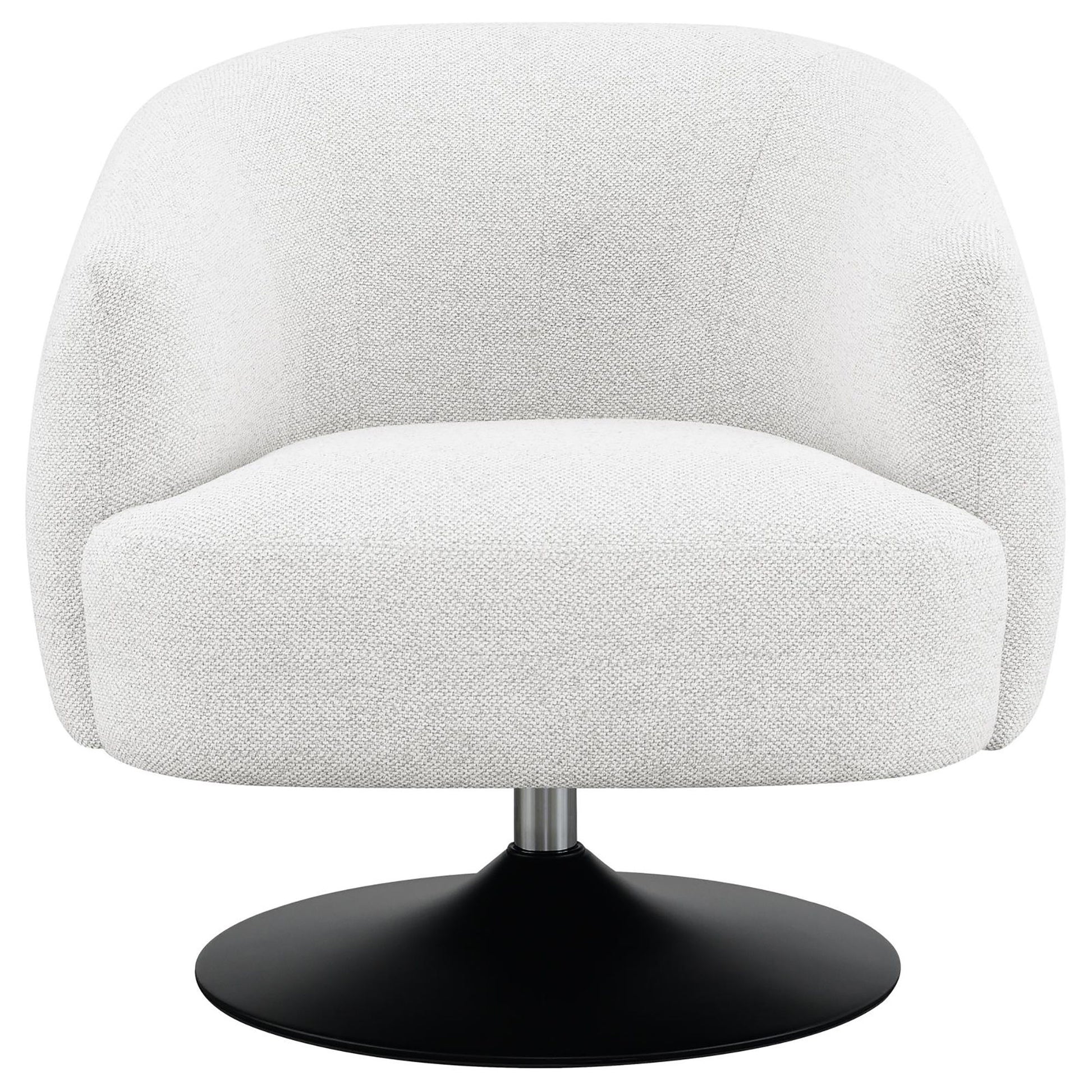 Upholstered Swivel Accent Chair, 360 Degree Rotation - Beige Furniture Max