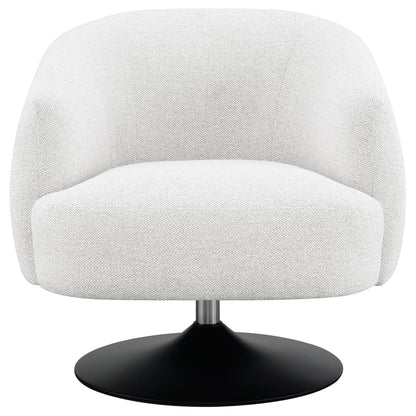 Upholstered Swivel Accent Chair, 360 Degree Rotation - Beige Furniture Max