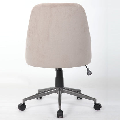 Enveloping Bucket Back Swivel Computer Chair For Home Decor - Beige Home Essentials