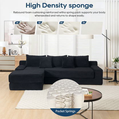 Modern L - Shaped Sectional Couch With Memory Foam Home Essentials