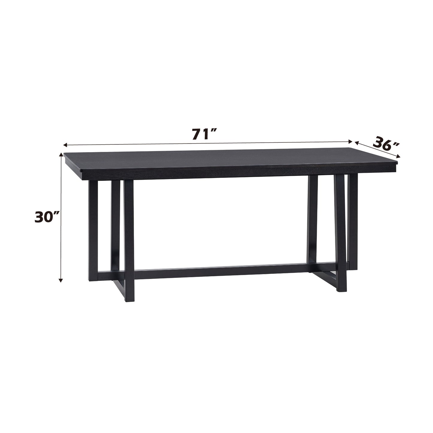 Kini - 7 Pieces Dining Room Set - Black Acme