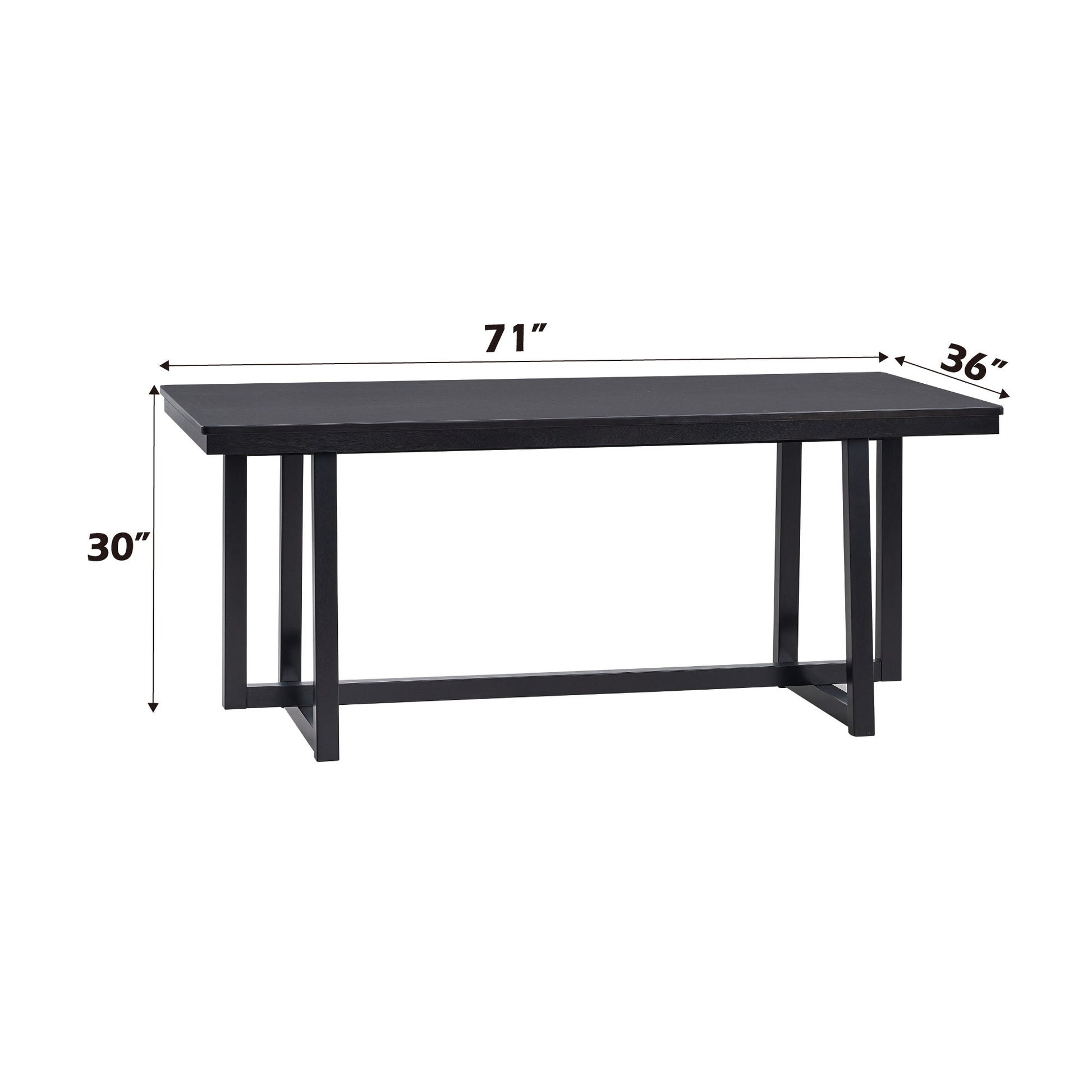 Kini - 7 Pieces Dining Room Set - Black Acme