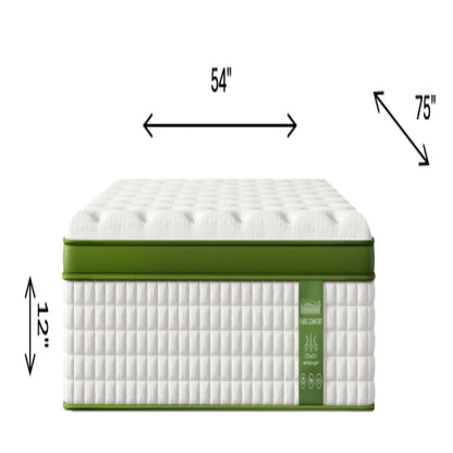 12" Hybrid Mattress With Gel Memory Foam & Pocket Springs Somnus Mattress USA