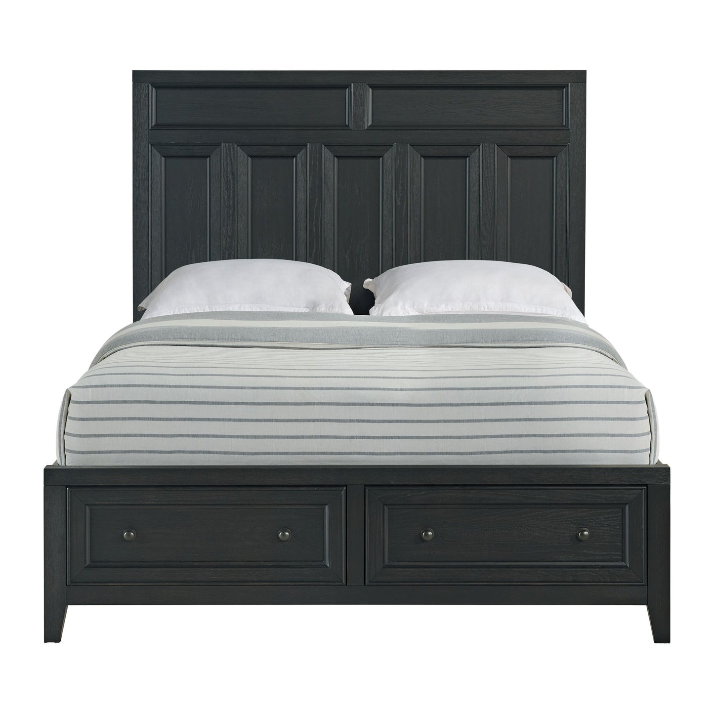 Storage Bed With Panel Headboard And Spacious Footboard Drawers Home Essentials