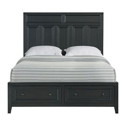Storage Bed With Panel Headboard And Spacious Footboard Drawers Home Essentials