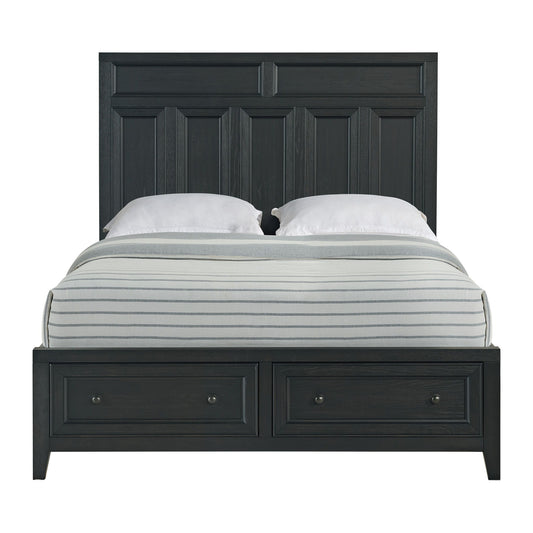 Storage Bed With Panel Headboard And Spacious Footboard Drawers Home Essentials
