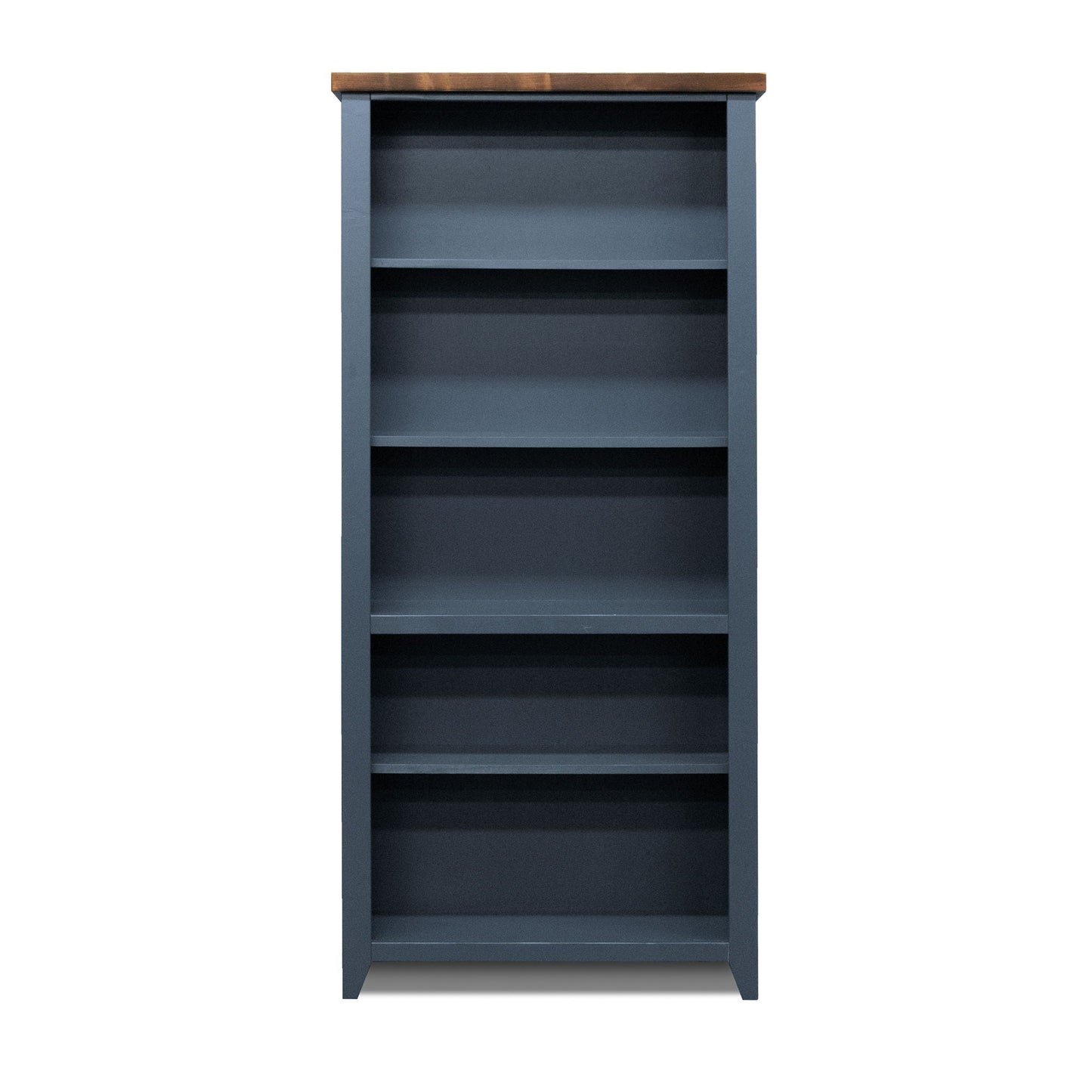 Nantucket - 5 Shelf Bookcase - Blue Denim, Whiskey Legends