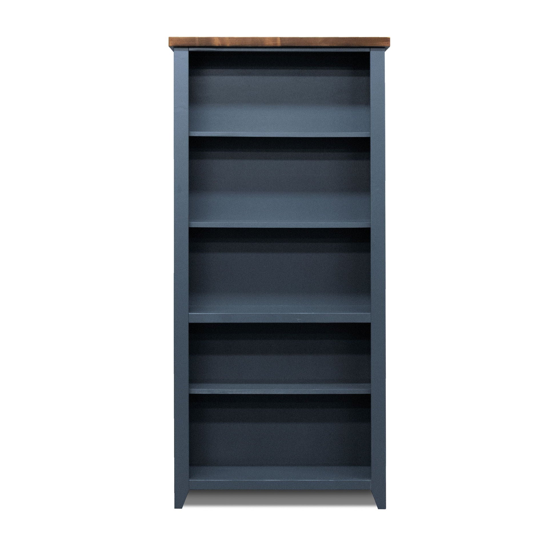 Nantucket - 5 Shelf Bookcase - Blue Denim, Whiskey Legends
