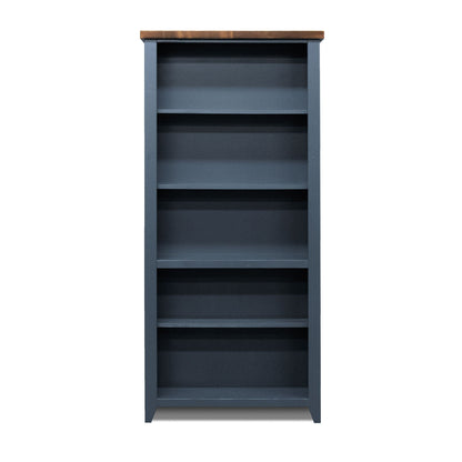 Nantucket - 5 Shelf Bookcase - Blue Denim, Whiskey Legends