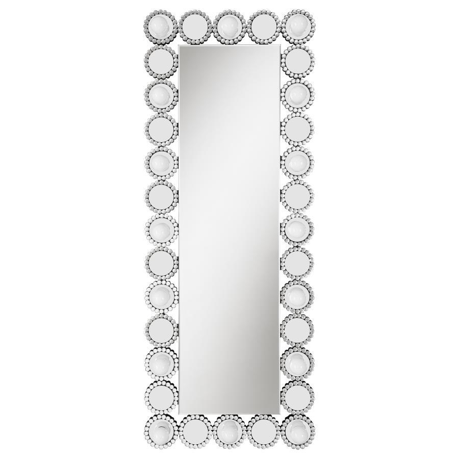 Aghes - Wall Mirror With Lighting - Silver