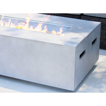 Modern Concrete Design Propane Outdoor Fire Pit Table LSI Patio Furniture