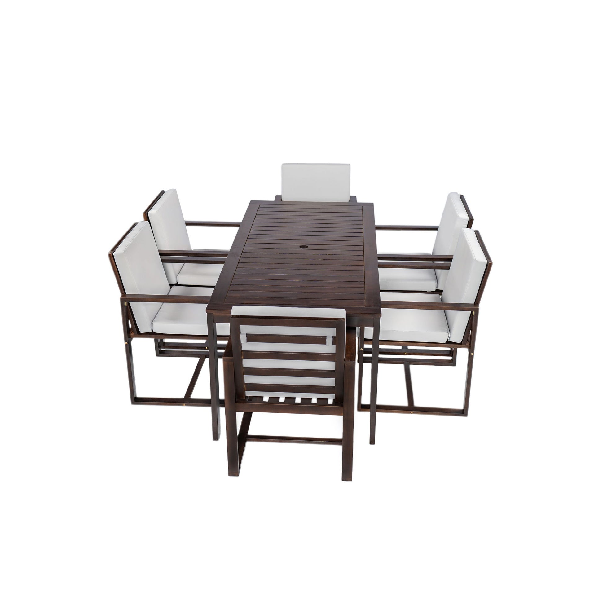 Patio Dining Set Outdoor Dining Table And Chair Set With And Removable Cushions For Patio Hearth and Haven