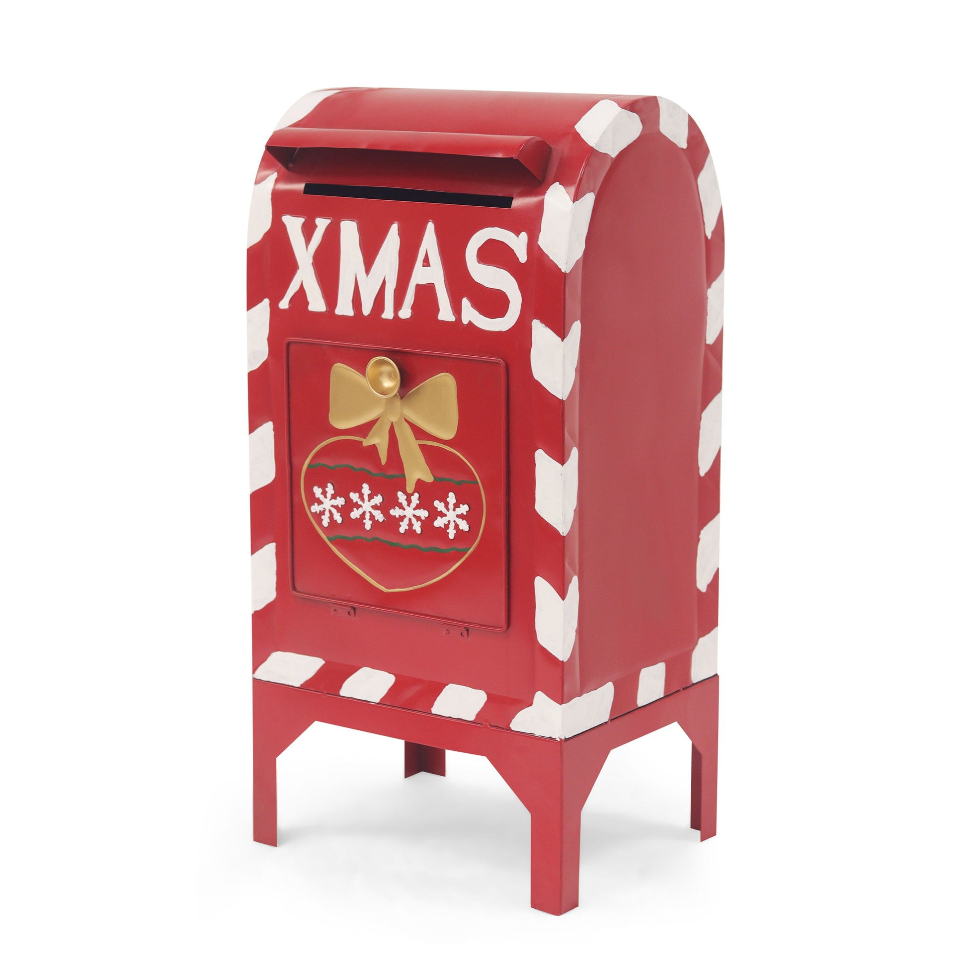 Christmas Mailbox Decoration With Festive Design, Classic Holiday Charm - Red Noble House