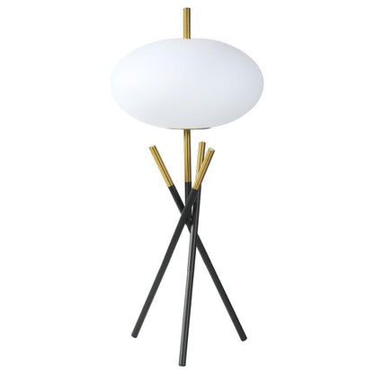 Layton - White Orb Shade Tripod Table Lamp - Black Coaster Fine Furniture