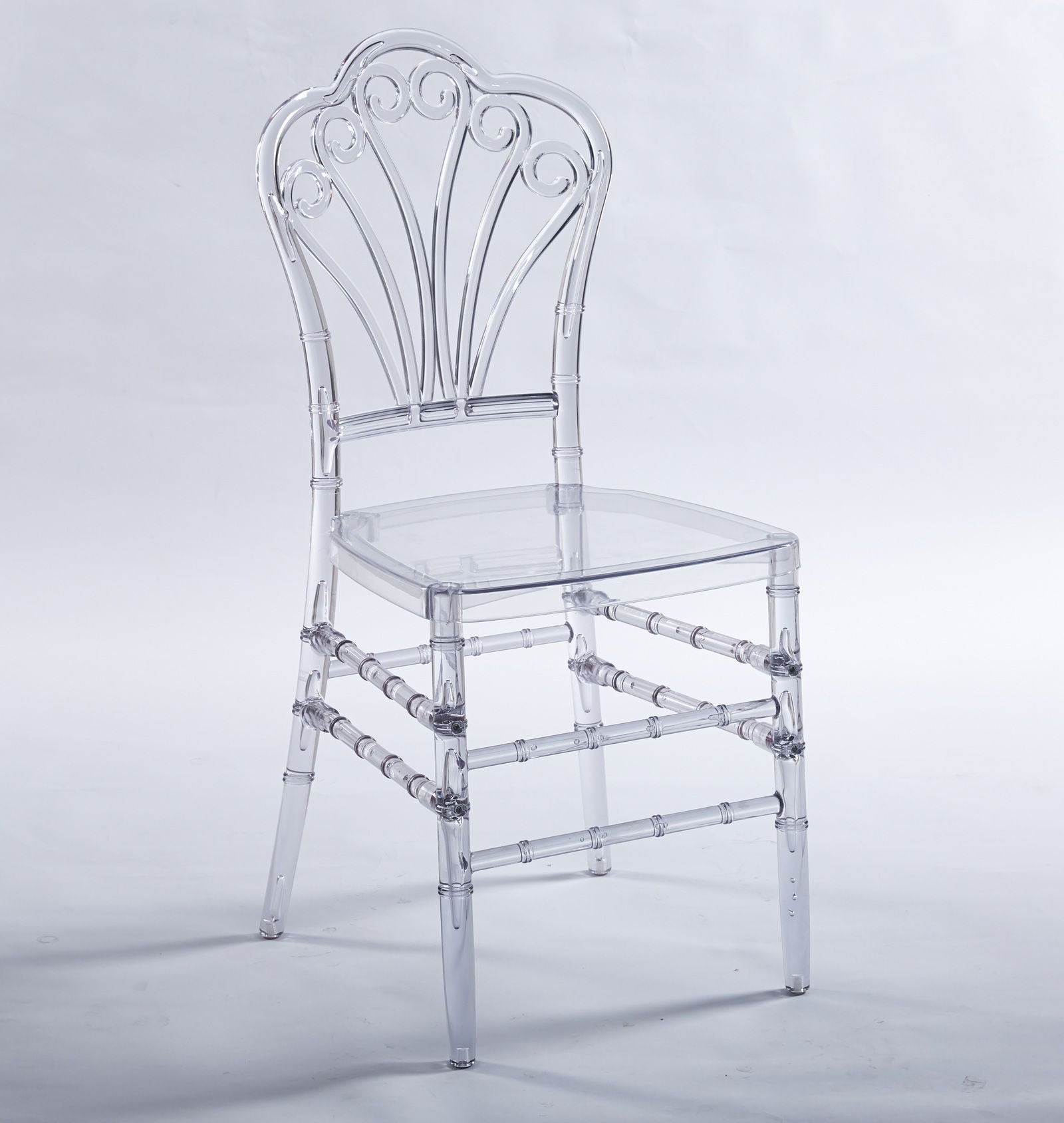 Welding Chair, Dining Chair / Plastic Seat (Set of 4) - Transparent Home Essentials