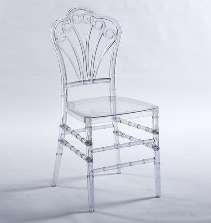 Welding Chair, Dining Chair / Plastic Seat (Set of 4) - Transparent Home Essentials