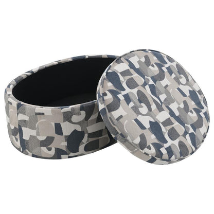 Tomkins - Oval Upholstered Storage Ottoman - Indigo Blue Coaster Fine Furniture