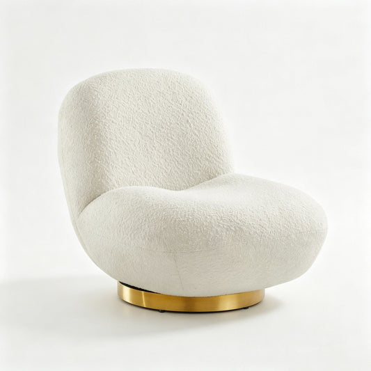 Patty - Swivel Chair - Ivory Home Essentials