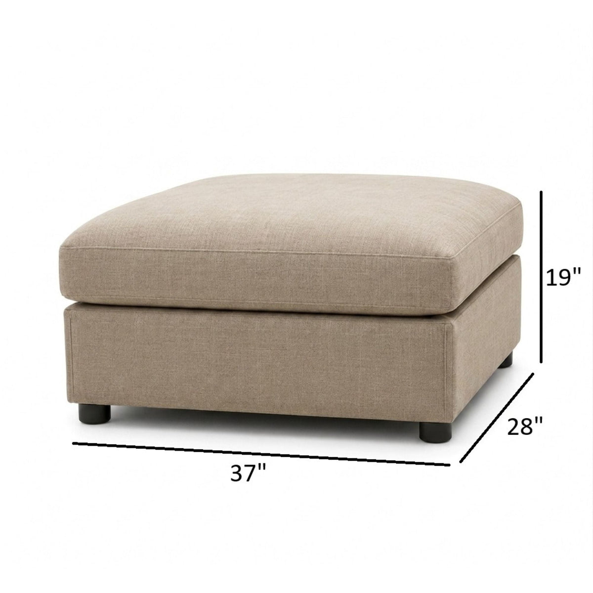 Ottoman With Durable Upholstery For Versatile Use Home Essentials