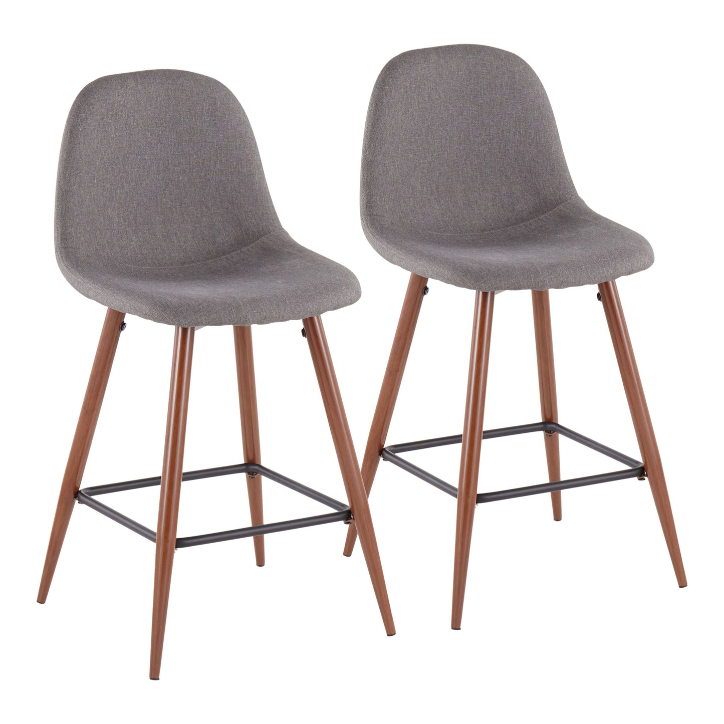 Pebble - Mid Century Modern Counter Stool (Set of 2) Lumi Source