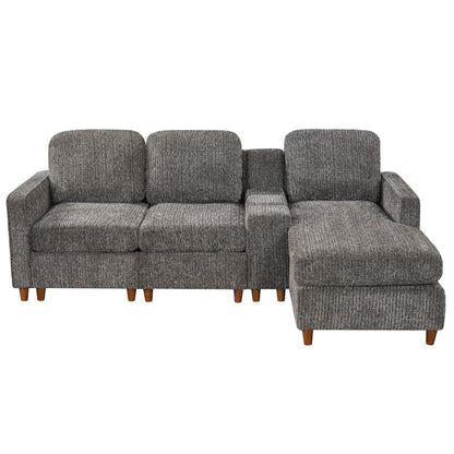 L - Sectional Sofa With Reversible Chaise Hearth and Haven