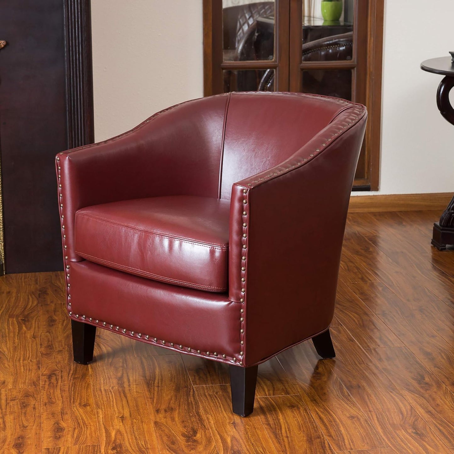 Enigmatica - Upholstered Club Chair With Nailhead Trim Noble House