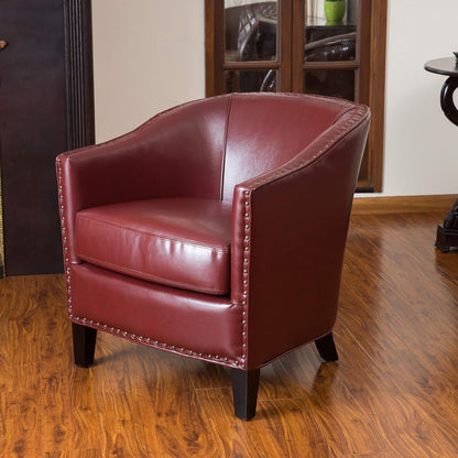 Enigmatica - Upholstered Club Chair With Nailhead Trim Noble House
