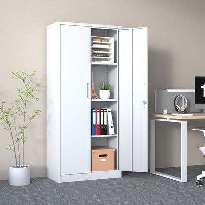 Heavy Metal Garage Storage Cabinet With Locking Doors, Steel, Adjustable Shelves Daily Nest