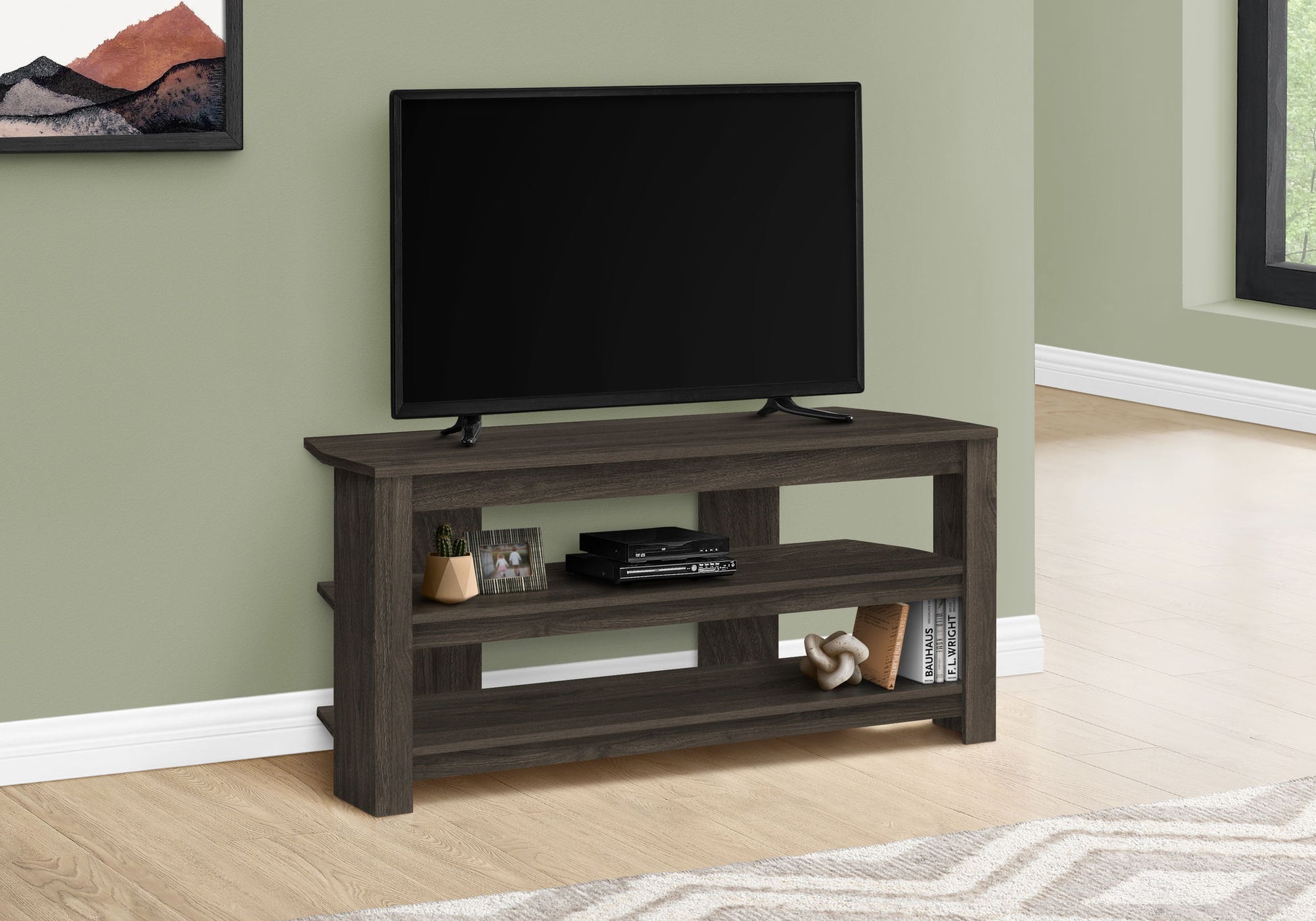 TV Stand Console Media Entertainment Center Storage Shelves For Living Room 8th Street