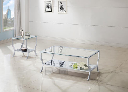 Saide - Glass Top Coffee And End Table Set Coaster Fine Furniture