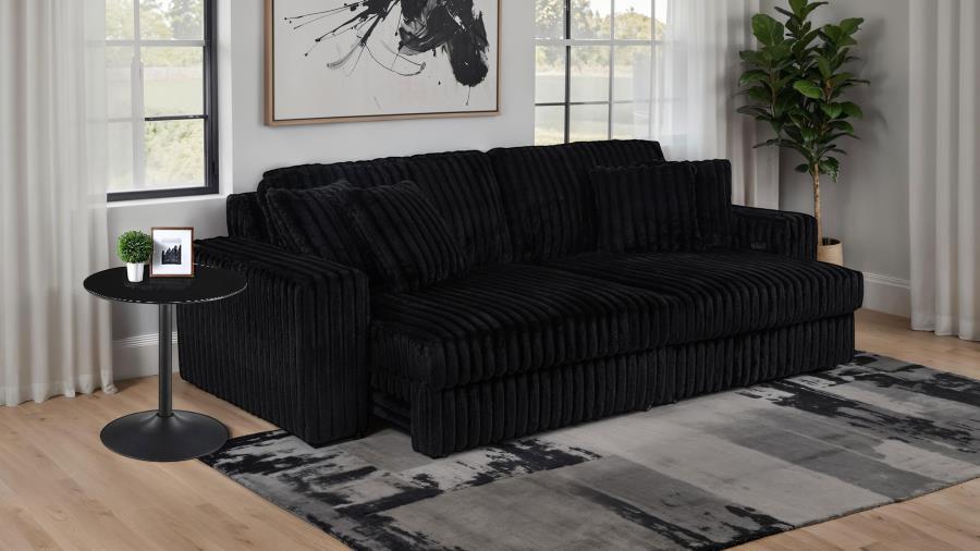 Jacana - Corduroy Upholstered Dual Power Chaise Sofa Coaster Fine Furniture