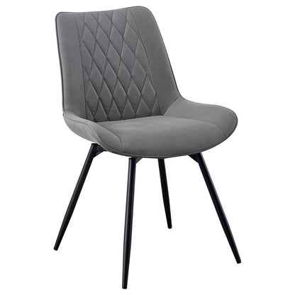 Diggs - Upholstered Swivel Dining Side Chair (Set of 2) - Gray