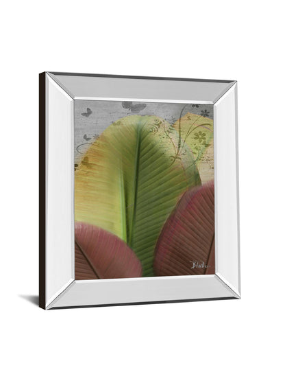 Butterfly Palm I By Patricia Pinto - Mirror Framed Print Wall Art - Green