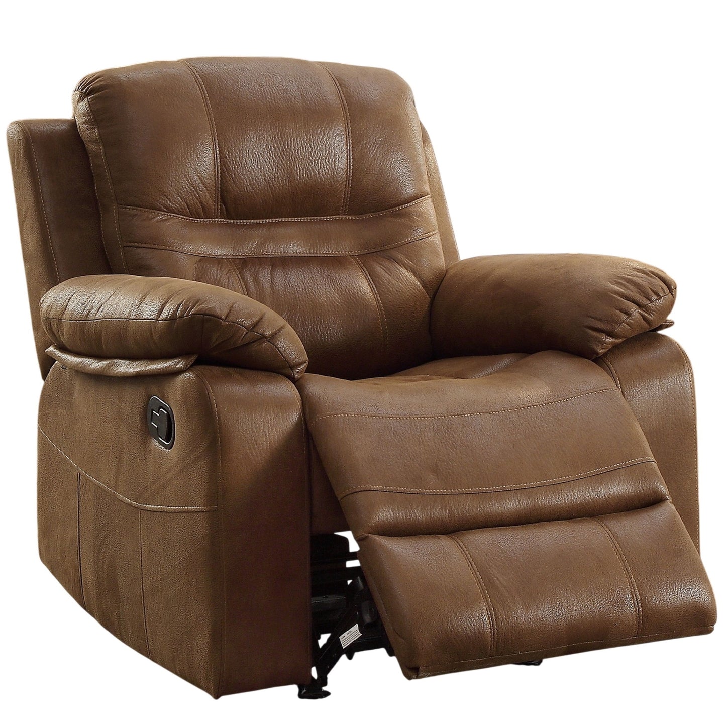 Manual Recliner With Pillow Arms And Headrest - Dark Brown Home Essentials