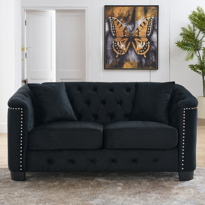 Modern Chesterfield Sofa With Tufted Backrest For Living Room Home Essentials