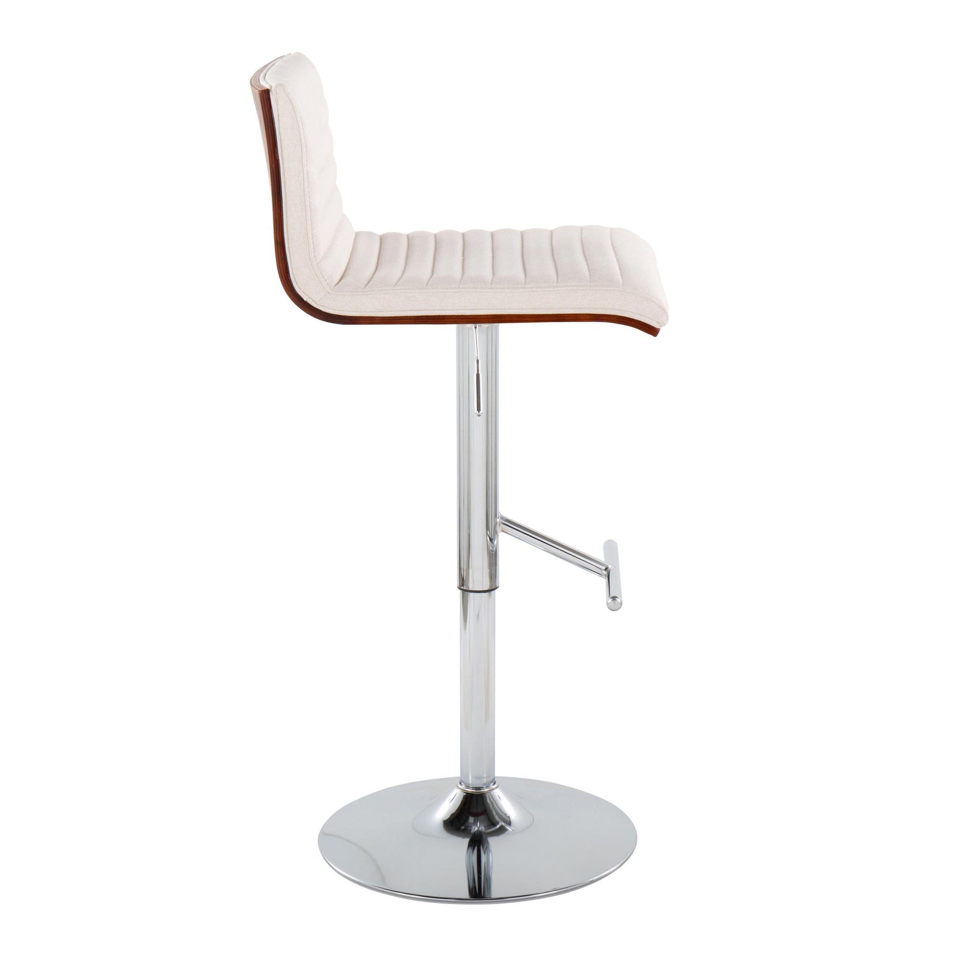 Mason - Contemporary Adjustable Barstool & Swivel With Straight T Footrest (Set of 2) Lumi Source