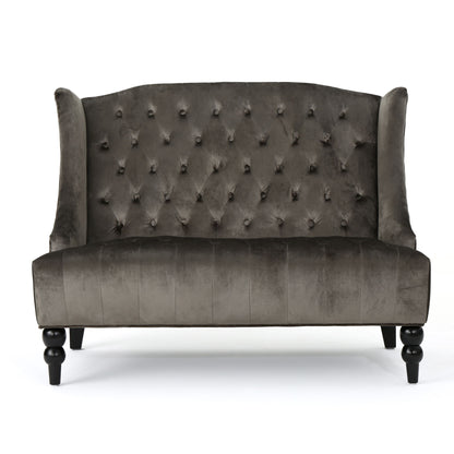 Nurturing - Upholstered Loveseat With Wing Back And Diamond Tufting Noble House