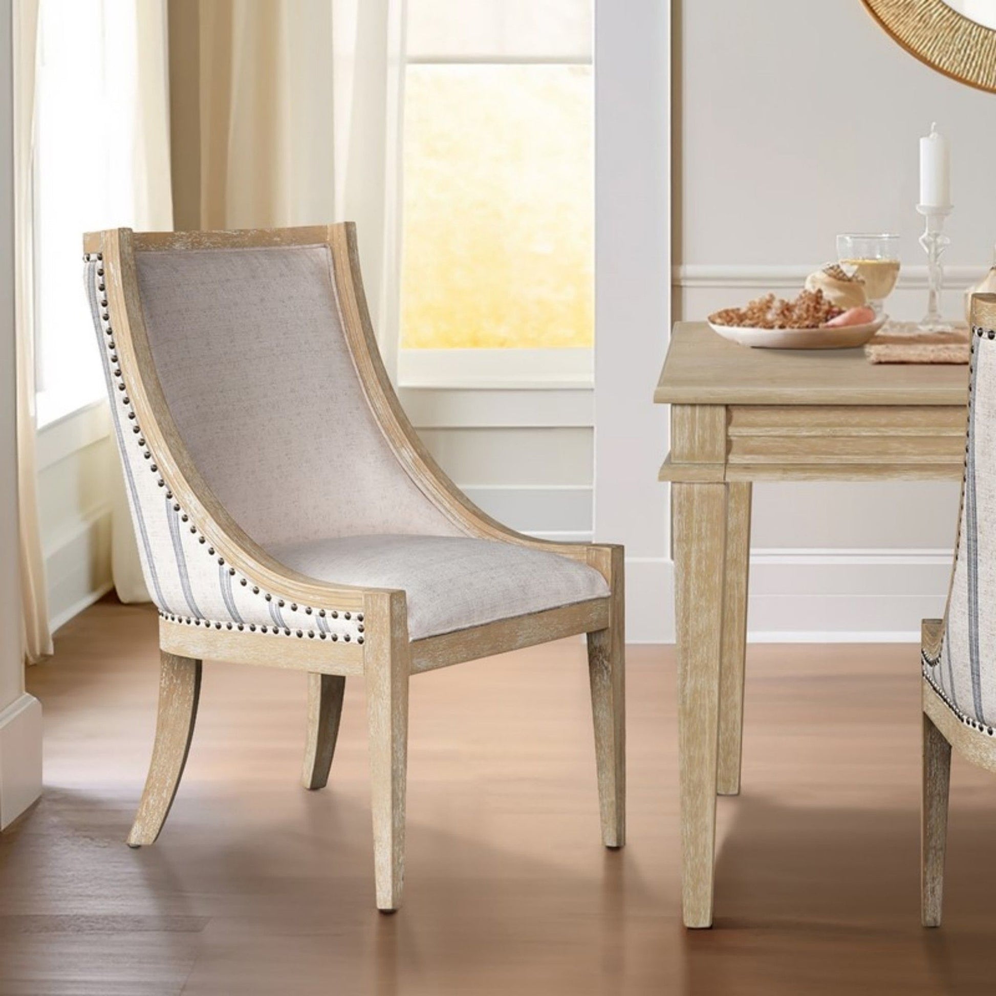 Upholstered Dining Chair With Nailhead Trim JLA