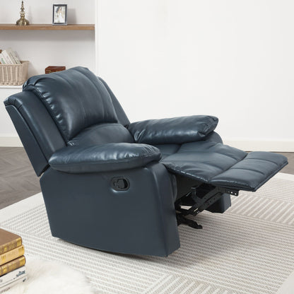 Charlotte - Gel Glider Recliner With Sturdy Wood Frame - Blue Home Essentials