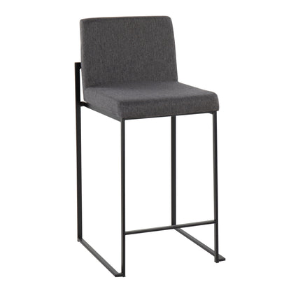 Fuji - Contemporary Modern Elegance, High Back Counter Stool Lumi Source