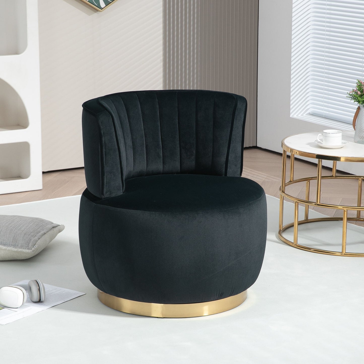 360 Degree Swivel Cuddle Barrel Accent Sofa Chair Home Essentials